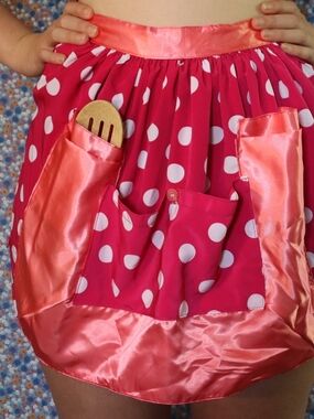 Handmade Pink Polkadot Apron